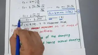 Critical Damping Coefficient & Damping Ratio (Damping Factor)