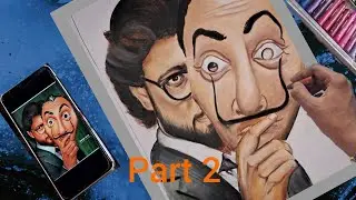 Money heist professor drawing with oil pastel #moneyhest #oilpastel