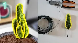 How to Add WIRE in Crochet LEAF - Crochet Snake Plant Leaf with WIRE
