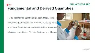 Fundamentals & Derived Quantities | Physics for SS1, WAEC, NECO & JAMB