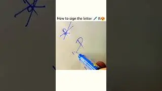 How to sign the letter 🖊️R☺️#signature #slava #funk