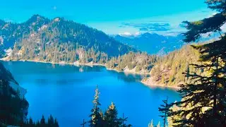Relaxing Snow Lake Hike: Scenic Trail Walk with Nature Sounds