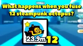 What happens when you fuse 12 steampunk octopus? (Roblox Pet Simulator X - Steampunk)