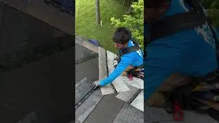 Installation of a new roof on the old shingles as budget option #diy #rusroofing #tools #roofing