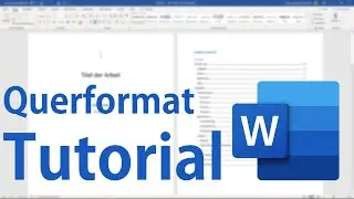 Querformat in Word - Tutorial - Hochformat und Querformat in einem Dokument