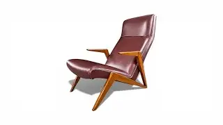 Brazilian Modern Hardwood and Leather Armchair, Attributed to Jos&eacute; Zanine Caldas, 1950s