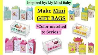 Make Mini Baby Shower Gift Bags for Barbie dolls