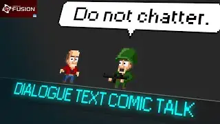 Tutorial DIALOGUE TEXT COMIC TALK (Platformer) Clickteam Fusion 2.5