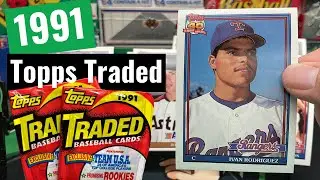 1991 Topps Traded Box Break - Searching for Giambi, Bagwell and Pudge RCs - Junk Wax Rip!
