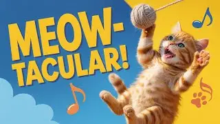 Meow Meow Nursery Rhymes Cute Cat Song for Kids Funny Kitten Singing and Dancing Time
