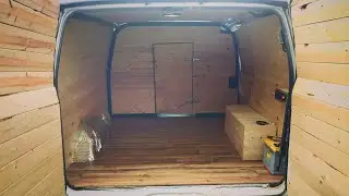 Stealth camper van build in progress