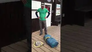 Aufpumpen eines Gumotex Palava Schlauchbootes mit Push Ventil