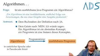 Organisatorisches & Sortieren | Algorithmen und Datenstrukturen - Vorlesung 01