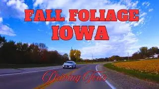 Highway Driving Tour | Fall Foliage - Valley View Drive Face North | Council Bluffs - Iowa | USA