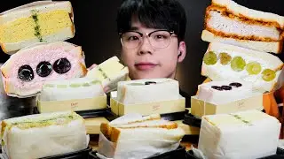 ASMR 카츠산도 타마고산도 과일샌드위치 먹방 리얼사운드 Sandwich MUKBANG REAL SOUND サンドイッチ