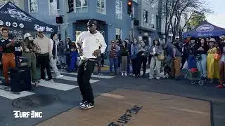TURFinc booth SAYAUSEE showing off TURF dancing Oakland First Friday #turfinc #oaklandfirstfriday