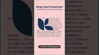 How to Wrap Text Around Objects in Illustrator #textdesign  #illustratortips