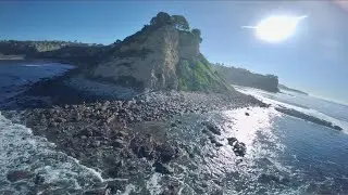 Canyon, Cliff, Sea, Coastline - Drone Flight, FPV