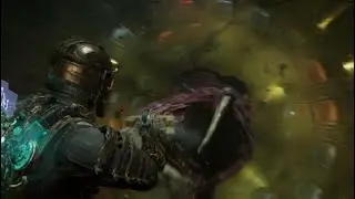 Dead Space remake - Leviathan boss 1st fight (Impossible mode, Plasma cutter only)
