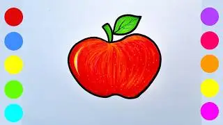 Apple drawing | how to draw an Apple | Apple easy drawing for kids