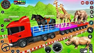 Animal Transport Truck 2025 | Offroad Cargo Delivery & Farm Animals Loading Gameplay 3D