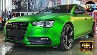 Audi A5  Hexiz Super Chrome Green Satin customize! 🚙🚙🚙