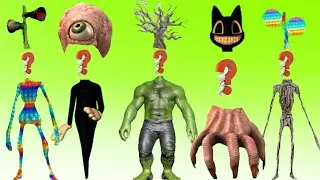 Black House head mecha strong 🧟&zwj;♂️‼️siren head Tree & Hulk head-Cartoon Cat |Monstrus Hand Brain