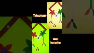 Tricolour wall hanging craft #Republic day craft #paper wall hanging #shorts#viralvideo #trending