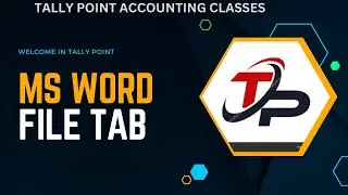 INTRODUCATION OF FILE TAB IN MS WORD 2013, CLASS # 01