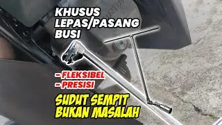 COPOT PASANG BUSI LEBIH GAMPANG DENGAN KUNCI BUSI GRIP-ON T SOCKET FLEXIBLE FOR SPARK PLUG CHROME !!