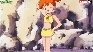 Ash,Misty and Brock In Beach //Misty in Swimsoot//See Very Sweet//In Jhoto league//