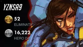 52 ELIMS! POTG! YZNSA INSANE PHARAH GAMEPLAY OVERWATCH SEASON 25 TOP 500