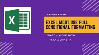 EXCEL MOST USE FULL CONDITIONAL FORMATTING. #tech  #technology  #EXCEL #BASIC KNOWLEDGE  #computer.