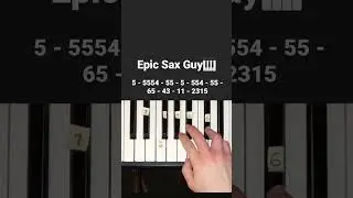 Epic Sax Guy - Easy Piano Tutorial #shorts #short #trending #music #fyp #foryou #memes #trend