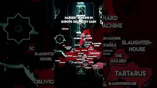 Hardest Demons in Europe Geometry Dash | #geometrydash #europe #acheron #robtop #thermodynamix