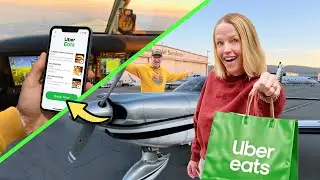We Tested the ULTIMATE Time Saving Pilot Hack: Ordering Uber Eats at 8,500 Feet! ✈️🍔