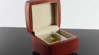 Beautiful Wood Tone Chic 18 Note Petite Music Jewelry Box
