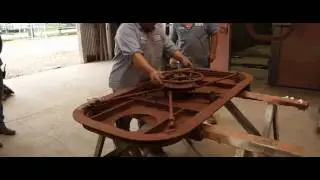 Chalk testing a wheel-operated door
