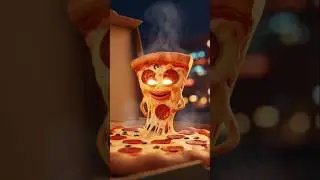 a pizza before eating #viral #shorts #youtubeshorts #ytshorts #foryou #pizza #ai #aivideo #animals