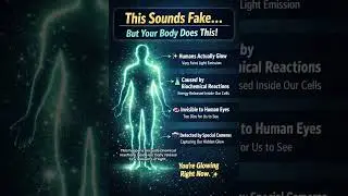 ✨ Humans glow faintly in the dark  #facts  #science #sciencefacts