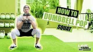 How To Do A DUMBBELL POP SQUAT | Exercise Demonstration Video and Guide