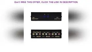 Deal AV Switch Box 2 in 1 out AV Audio Video Signal Composite for HDTV LCD DVD 3 RCA Switcher 2 to
