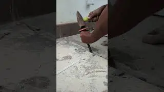 Concrete Cutting by Hammer and Chisel | Manual Masonry Work
