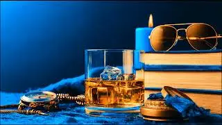Fireplace Bourbon Jazz 🔥 Cozy Slow Guitar Music for Winter Nights, Relaxation & Warm Atmosphere