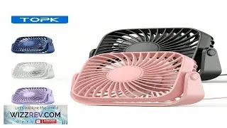 TOPK TOPK Mini Desk Fan Portable Silent Operation 360 Rotation Powerful Airflow
