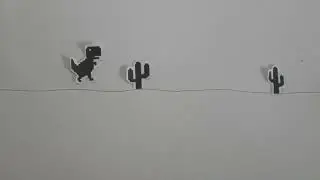 Simple Chrome Dino-Run stop motion 