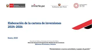 DGPMI: Elaboraci&oacute;n de la cartera de inversiones 2024 - 2026