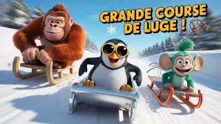 La Grande Course de Luge ❄️ Kong, Tiko et Zouzou | Histoire Complète pour Enfants