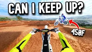 HOLDING A 2 STROKE WIDE OPEN VS 450'S IN MX BIKES!