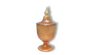 Marigold Carnival Glass Candy Dish